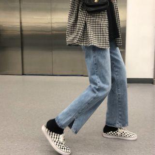 Slit Loose Fit Jeans