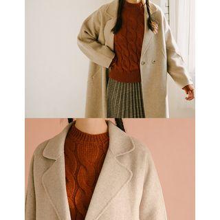 Handmade Snap-button Wool Coat