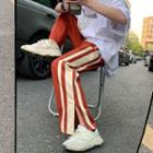 Striped Trim Slit-side Sweatpants