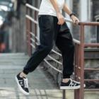 Cotton Blend Gathered Cuff Pants
