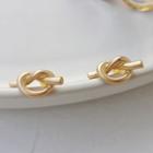 Alloy Knot Earring 1 Pair - Stud Earring - As Shown In Figure - One Size
