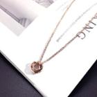 Stainless Steel Pendant Necklace 18k - Rose Gold - One Size