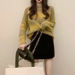 Melange Sweater / Mini Skirt / Set