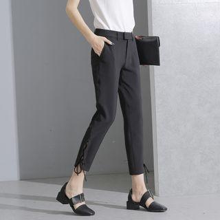 Cross Strap-side Cropped Pants