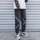Cross Strap Harem Jeans