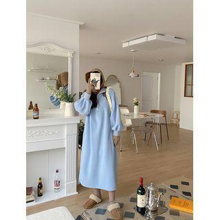 Plus Size Fleece Long Anorak Dress