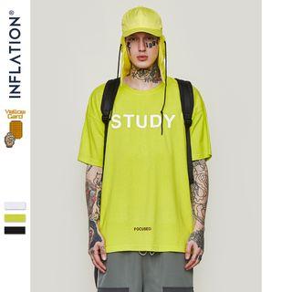 Reflective-lettering T-shirt