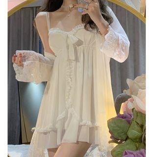 Spaghetti-strap Mini A-line Dress / Jacket