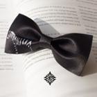 Zebra Print Bow Tie Zebra - Black - One Size