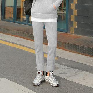 Zip-side Seam-trim Neoprene Sweatpants