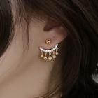 Beaded Ear Jacket 1 Pair - Gold - One Size