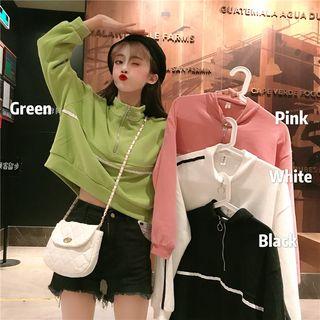Half-zip Cropped Sweatshirt