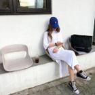 Slit-side Maxi T-shirt Dress