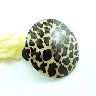 Leopard Hair Tie Brown - One Size