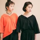 Elbow-sleeve T-shirt Black - One Size