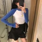 Raglan Long-sleeve T-shirt / A-line Skirt