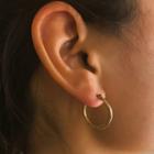 Set: Rhinestone Stud Earring + Hoop Earring 0177 - Mixed Color - One Size