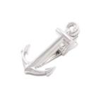 Simple Creative Ship Anchor Tie Clip Silver - One Size