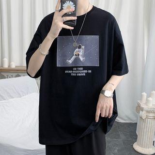Astronaut Print Short-sleeve Tee