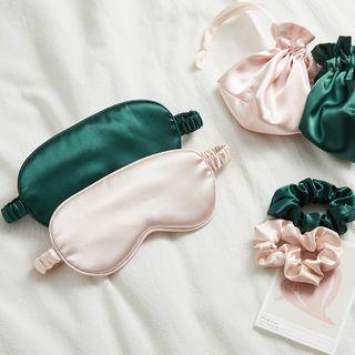 Set: Scrunchie + Headband + Eye Patch + Pouch