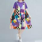 Midi Printed Jumper Dress Multicolor - One Size