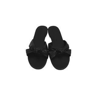 Knotted Faux-leather Sandals