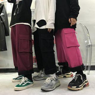 Wide-leg Cropped Cargo Pants