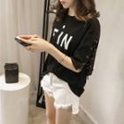 Short-sleeve Spaghetti-strap T-shirt