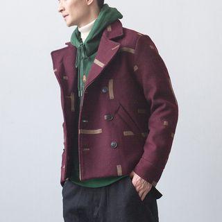Double-breasted Geometric Short-coat