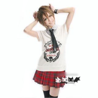 Long Detachable Sleeves Mock Two-piece Top