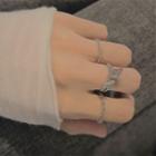 Set Of 4: Ring 1783a# - 4 Pcs - Silver - One Size