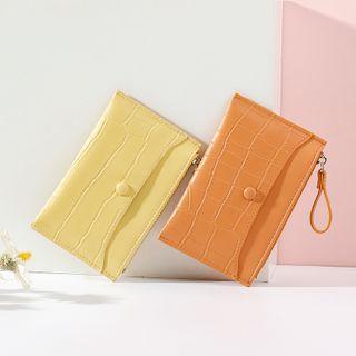 Plain Faux Leather Card Wallet