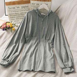 Zipper Hooded Mini Sweat Dress