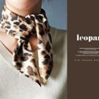 Leopard Light Square Scarf Beige - One Size
