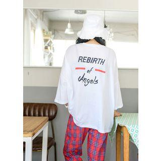 Plus Size Over-fit Printed T-shirt