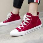 Genuine Suede Lace Up High-top Sneakers