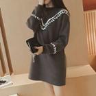 Braid Trim Long Sleeve Tunic