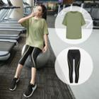 Sports Set: Capri Leggings + Sports T-shirt