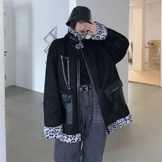 Leopard Revisable Belted Zip Jacket