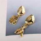 Non-matching Alloy Irregular Dangle Earring 1 Pair - As Shown In Figure - One Size