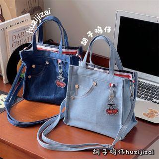 Denim Tote Bag / Bag Charm / Set