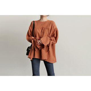 Tie-sleeve A-line Top
