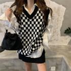 Checkerboard Sweater Vest / Shirt