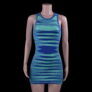 Sleeveless Multicolored Knit Mini Bodycon Dress