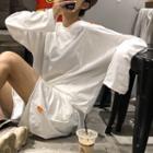 Plain Long-sleeve T-shirt / Shorts / Set