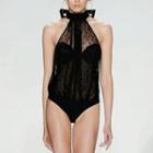 Mesh Trim Swimsuit