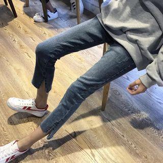 Straight-cut Jeans / Ripped Harem Jeans