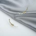 Rhinestone Faux Pearl Earring 1 Pair - Earrings - 925 Silver - One Size
