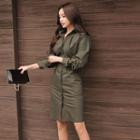 Long-sleeve Sheath Shirt Dress