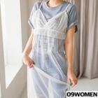 Tall Size Sheer Mesh Pinafore Dress